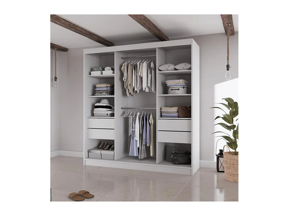 ARMOIRE A PORTES FERMÉES Ramos II 200/61/215 chêne sonoma+noir