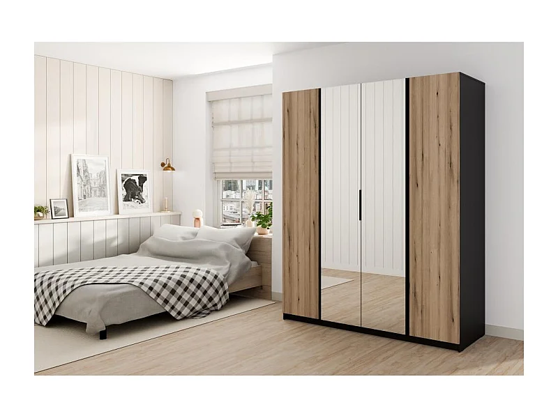 DREHTÜRENSCHRANK Kaya 200/62/239 4-Türig mit zwei Spiegel