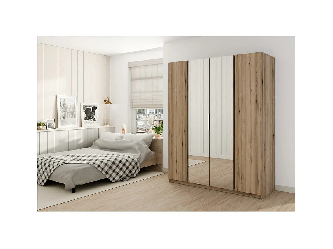 DREHTÜRENSCHRANK Kaya 200/62/239 4-Türig mit zwei Spiegel