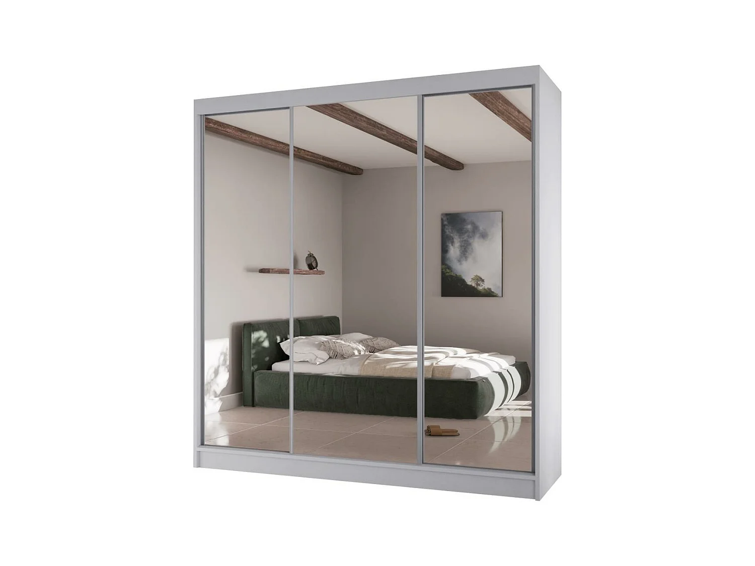 ARMOIRE À PORTES FERMÉES Homa II 200/61/215 blanc