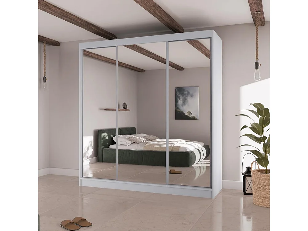 ARMOIRE À PORTES FERMÉES Homa II 200/61/215 blanc