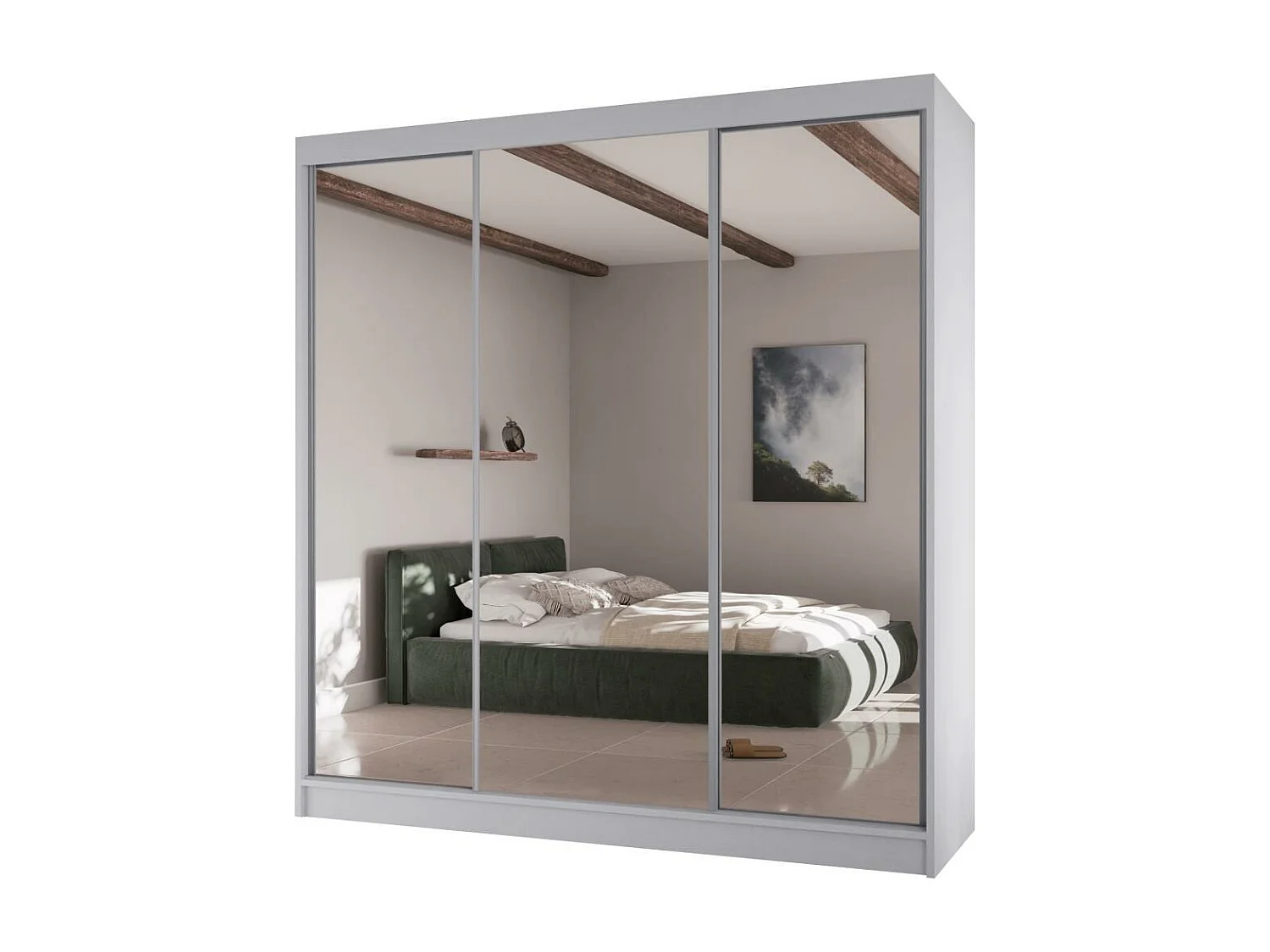 ARMOIRE À PORTES FERMÉES Homa II 200/61/215 blanc