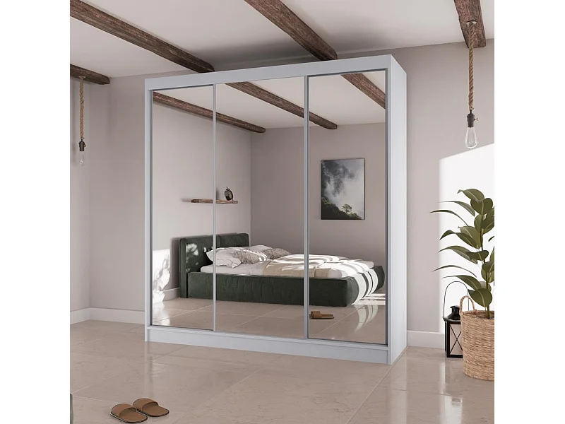 ARMOIRE À PORTES FERMÉES Homa II 200/61/215 blanc