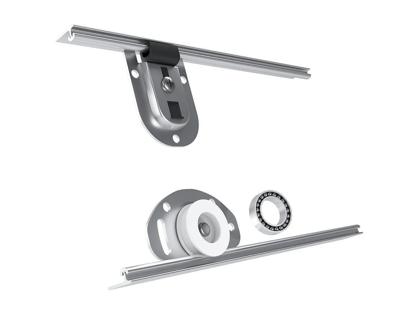 SCHWEBETÜRENSCHRANK Paco 150/215/61 2-türig schwarz mit Spiegel