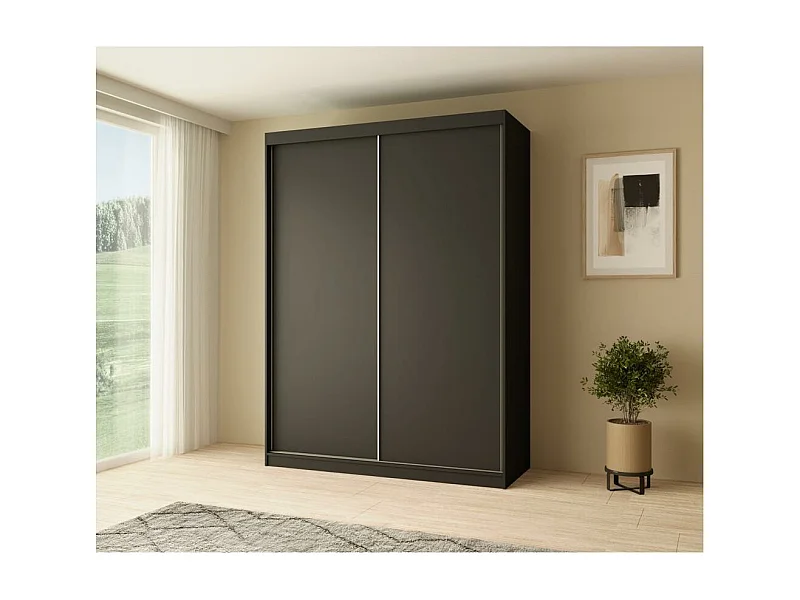 ARMOIRE À PORTES FERMÉES Mario 150/216/61 noir