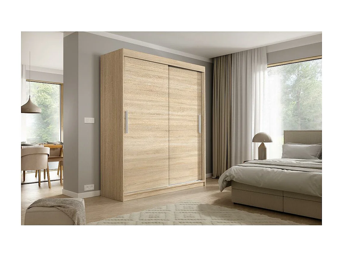 ARMOIRE A PORTES FERMÉES Katrina chêne Sonoma 200/215,5/59 cm 2 portes