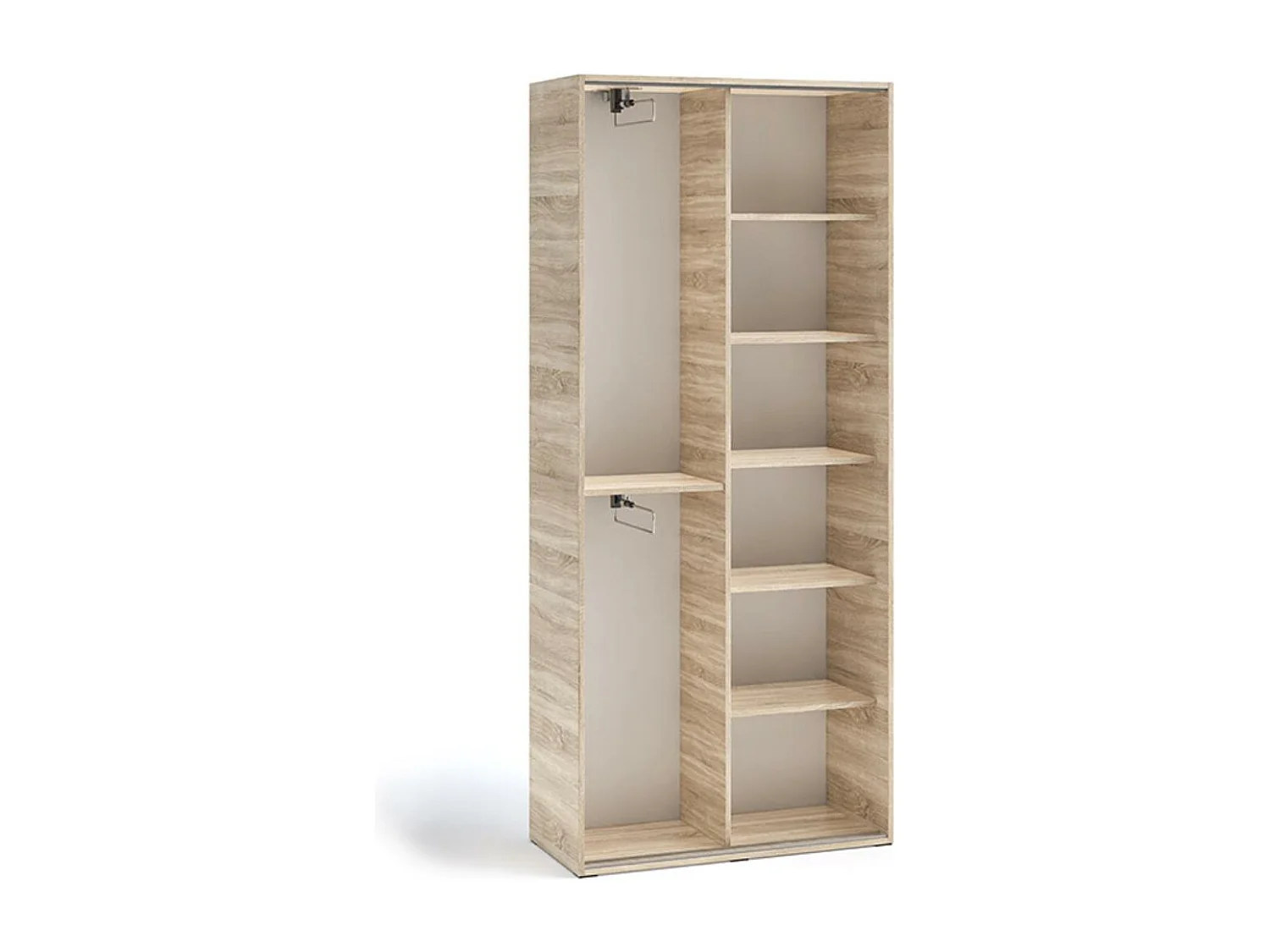 SCHWEBETÜRENSCHRANK Lang 90/205/40 cm 2-türig eiche Sonoma
