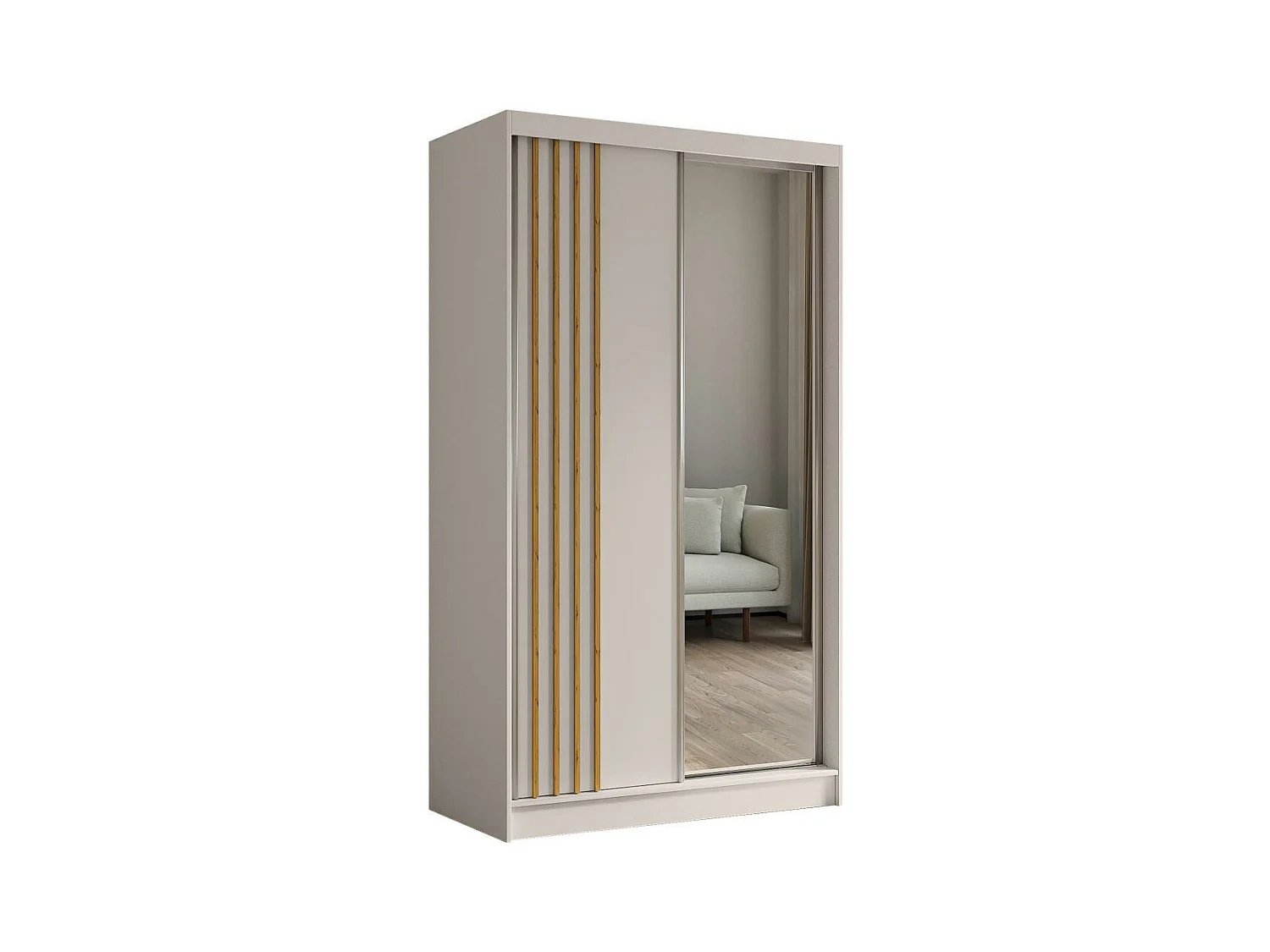 ARMOIRE À PORTES FERMÉES Nela 120/216/61 cachemire+chêne Artisan