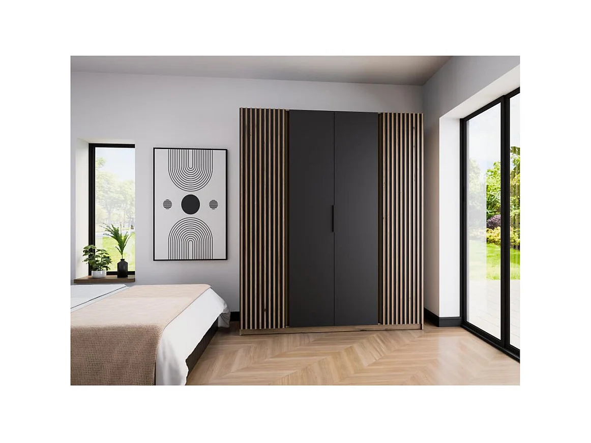 DREHTÜRENSCHRANK Kaya 200/62/239 4-Türig mit Lamellen