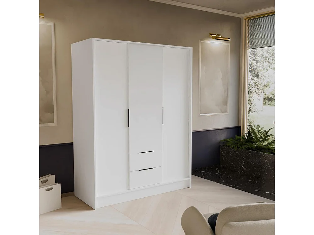 ARMOIRE À PORTES TOURNANTES Niko 150/51/200 cm blanc