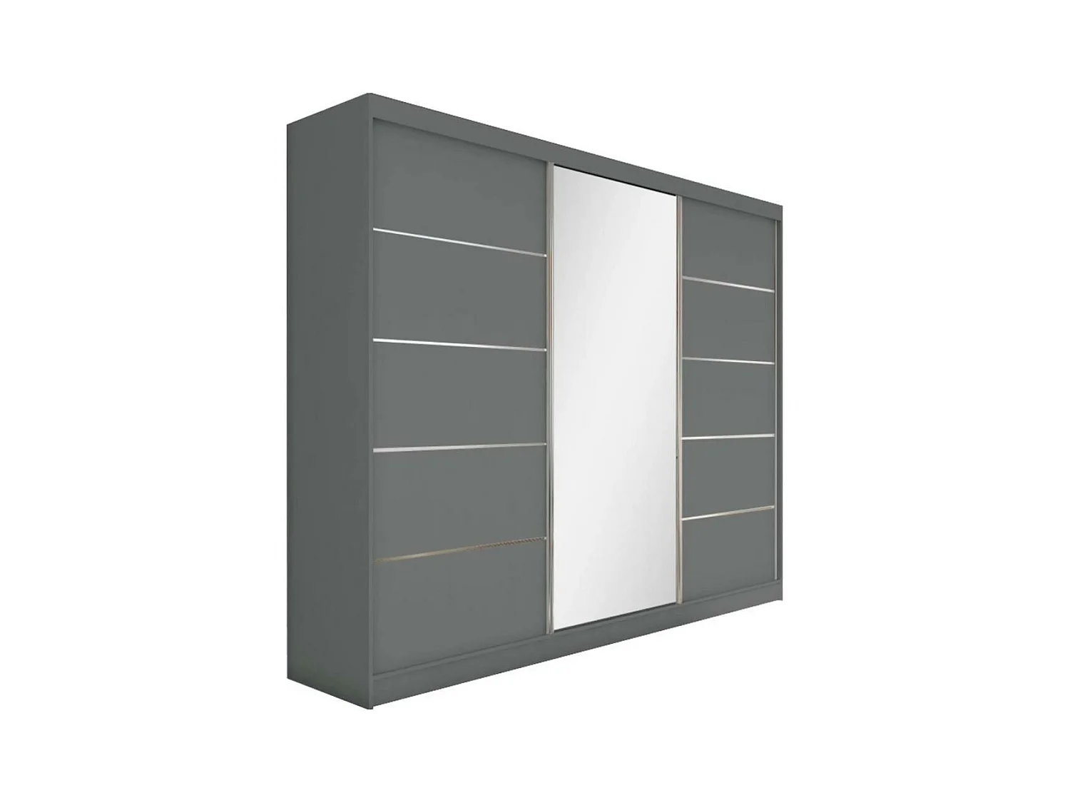 Hangkast Marika 240/216/61 grafiet met spiegel en laden