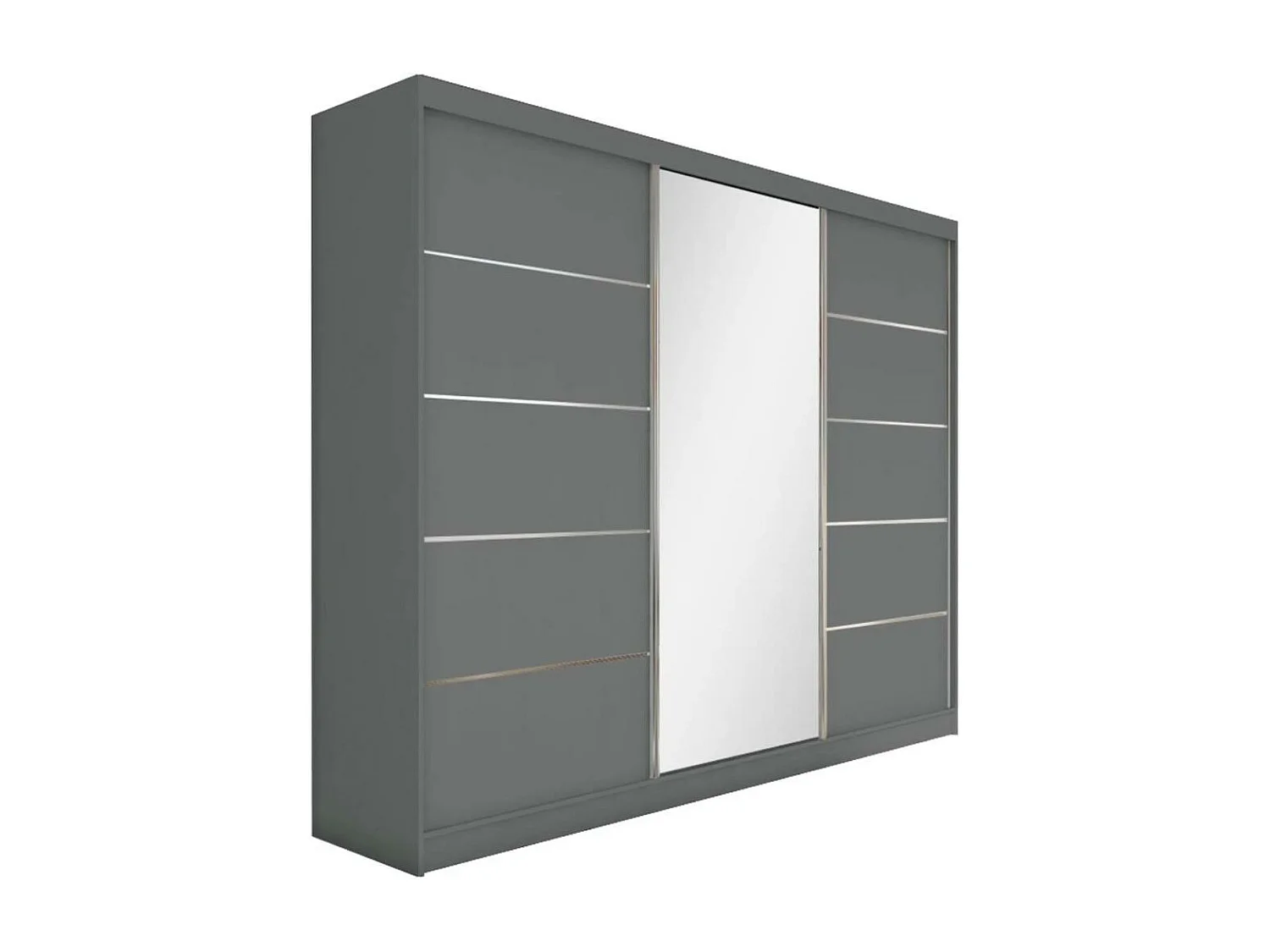 Hangkast Marika 240/216/61 grafiet met spiegel en laden