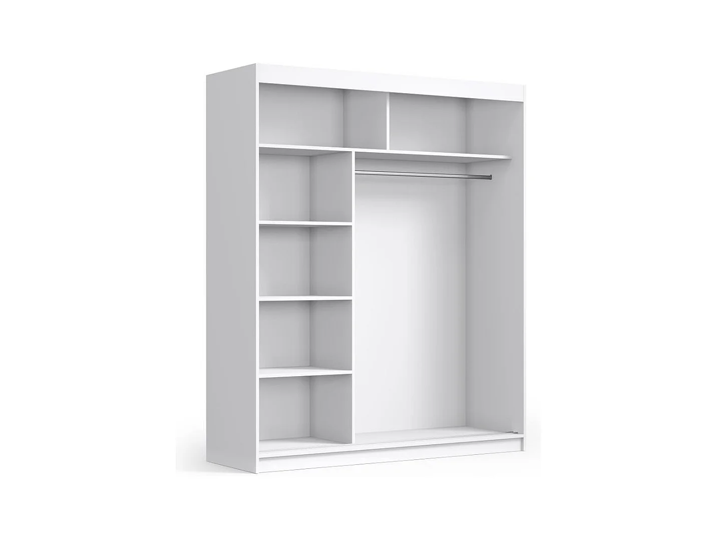 ARMOIRE A PORTES FERMÉES Katrina blanc 200/215,5/59 cm 2 portes