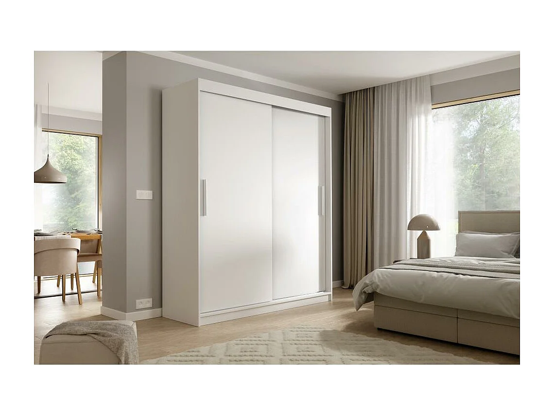 ARMOIRE A PORTES FERMÉES Katrina blanc 180/215,5/59 cm 2 portes