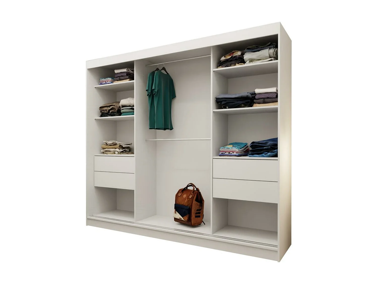 Hangkast Helix 240/216/61 wit+zwart