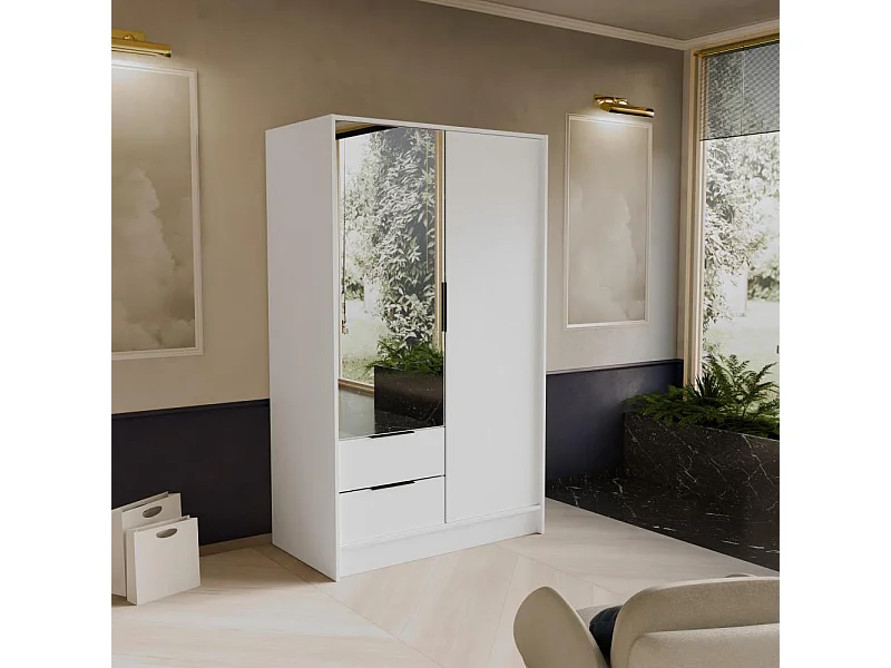 ARMOIRE À PORTES FERMÉES Niko 100/51/200 cm blanc