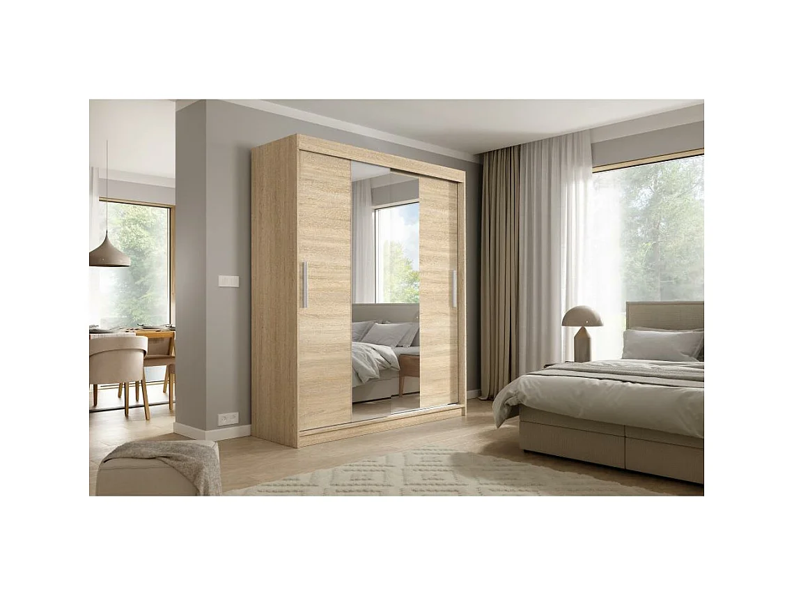 ARMOIRE A PORTES FERMÉES Katrina chêne Sonoma 180/215,5/59 cm 2 portes