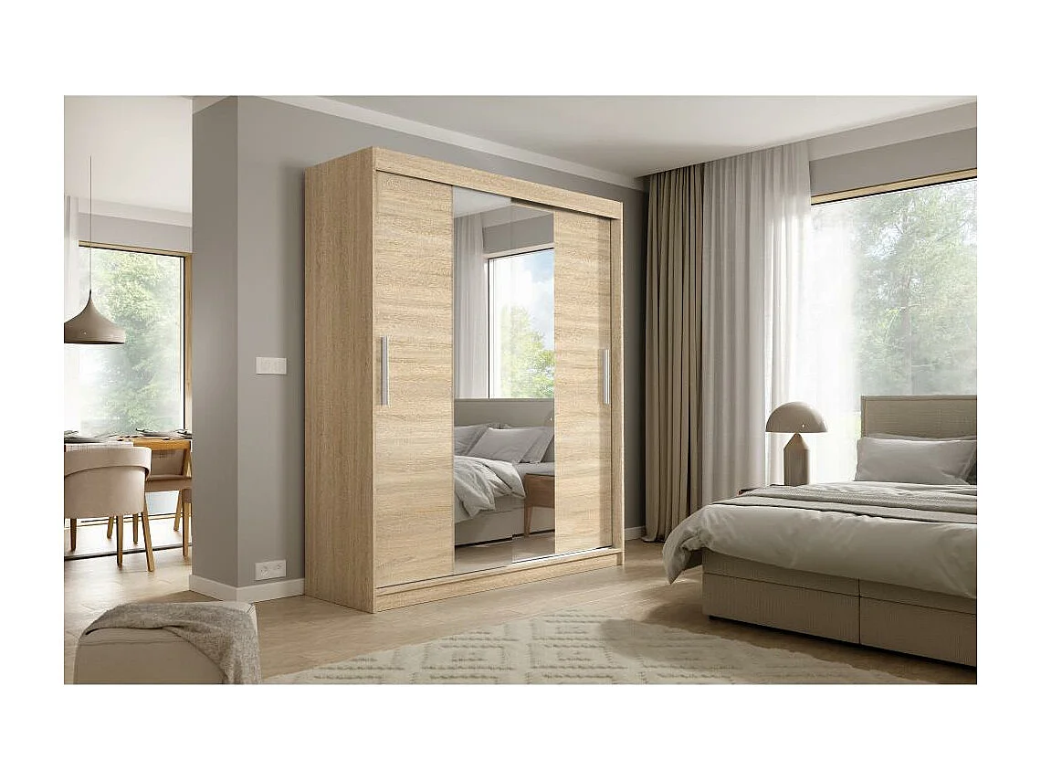 ARMOIRE A PORTES FERMÉES Katrina chêne Sonoma 180/215,5/59 cm 2 portes