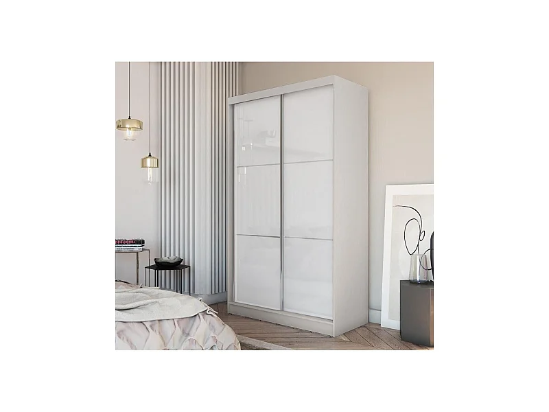 ARMOIRE À PORTES FERMÉES Viva 120/216/61 kaschmir avec verre Lacobel