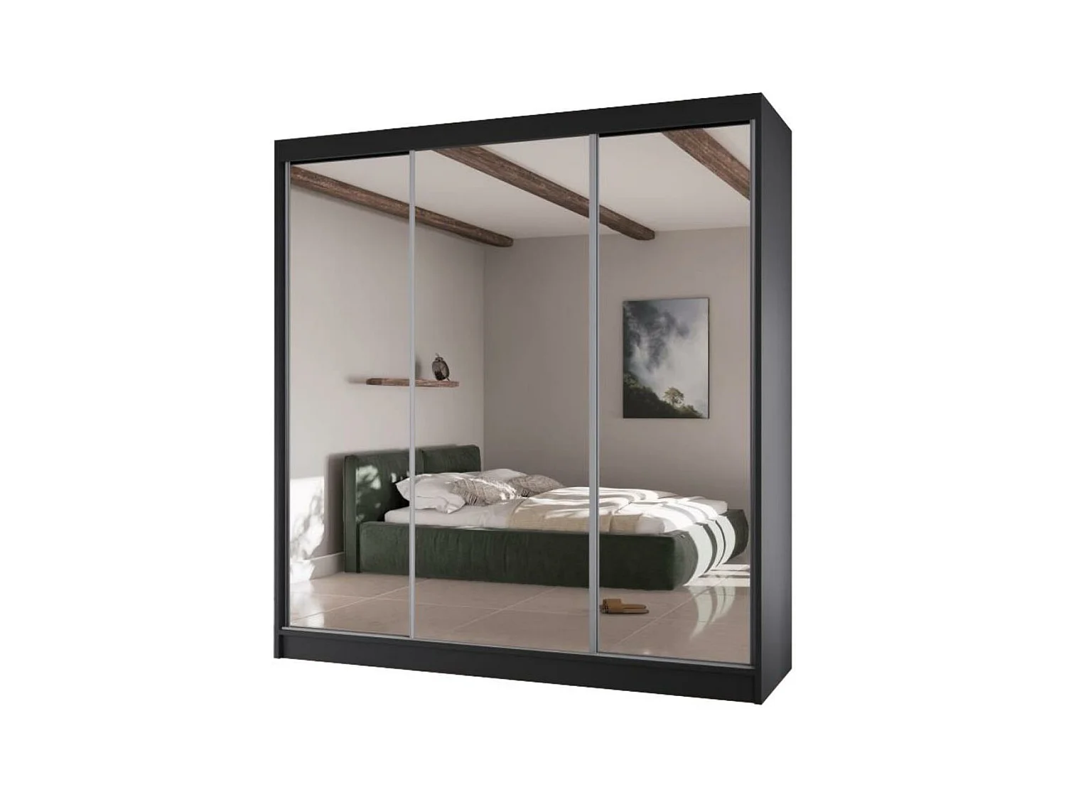 ARMOIRE À PORTES FERMÉES Homa II 200/61/215 noir