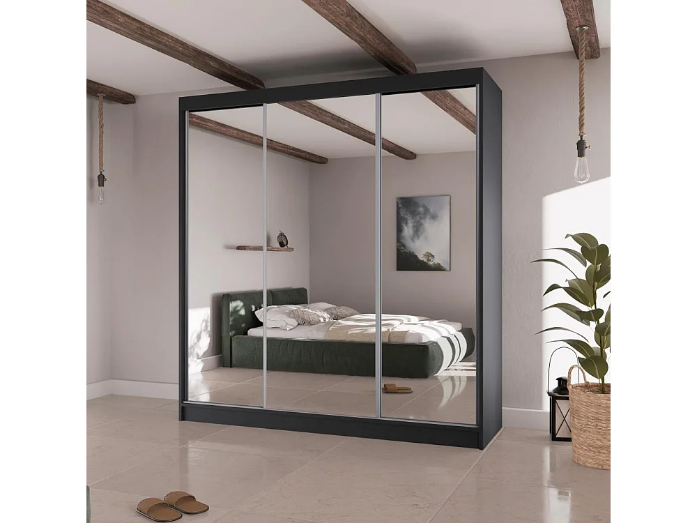 ARMOIRE À PORTES FERMÉES Homa II 200/61/215 noir