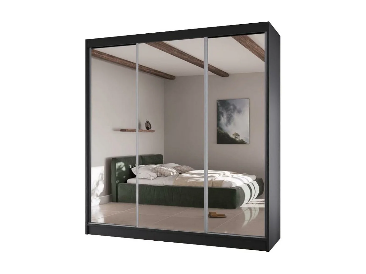 ARMOIRE À PORTES FERMÉES Homa II 200/61/215 noir