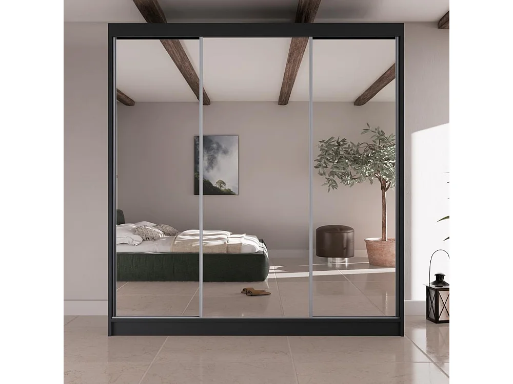 ARMOIRE À PORTES FERMÉES Homa II 200/61/215 noir