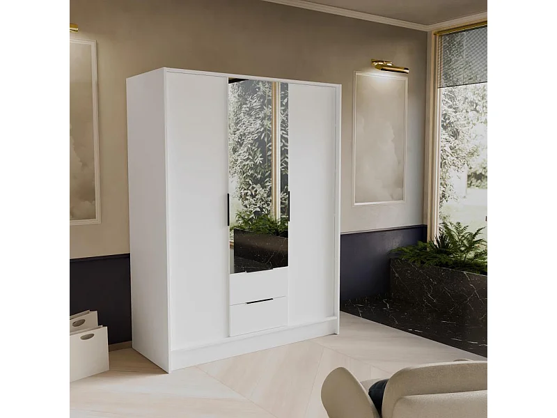 ARMOIRE À PORTES TOURNANTES Niko 150/51/200 cm blanc