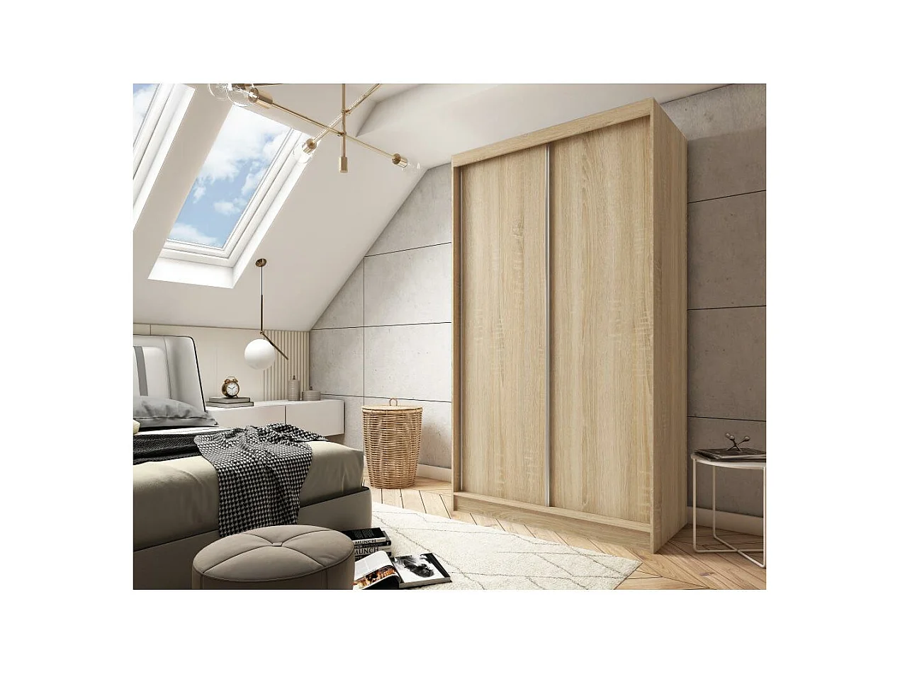 SCHWEBETÜRENSCHRANK Mario 120/216/61 eiche Sonoma mit Schubladen