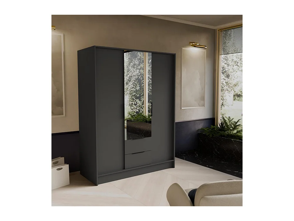 ARMOIRE À PORTES TOURNANTES Niko 150/51/200 cm graphite