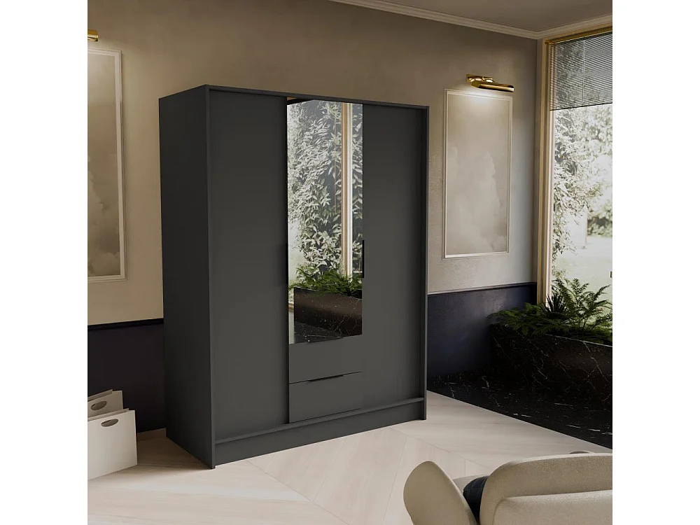 ARMOIRE À PORTES TOURNANTES Niko 150/51/200 cm graphite
