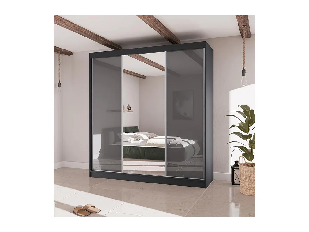 Hangkast Velis II 200/61/215 zwart+grafiet