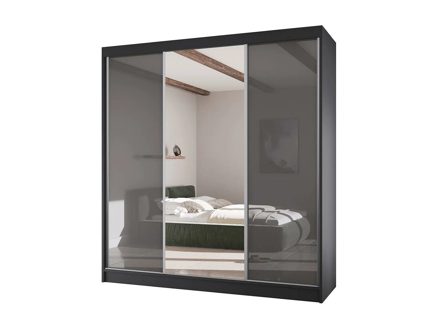 ARMOIRE A PORTES FERMÉES Velis II 200/61/215 noir+graphite