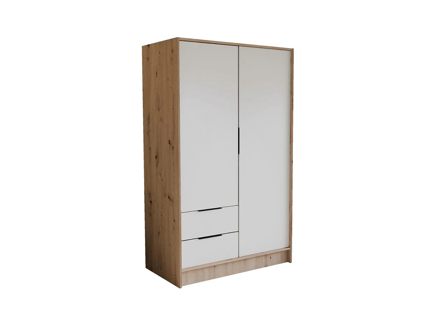 DREHTÜRENSCHRANK Niko 100/51/200 cm eiche artisan+weiß