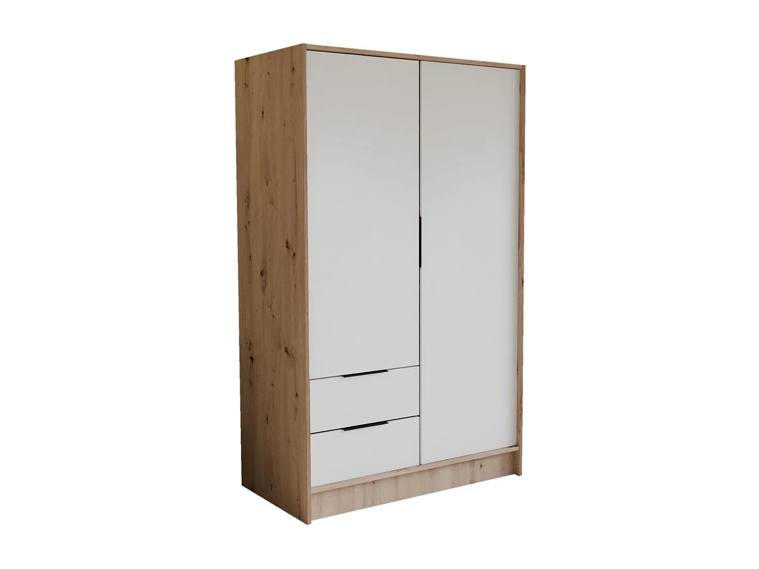 ARMOIRE A PORTES TOURNANTES Niko 100/51/200 cm chêne artisan+blanc