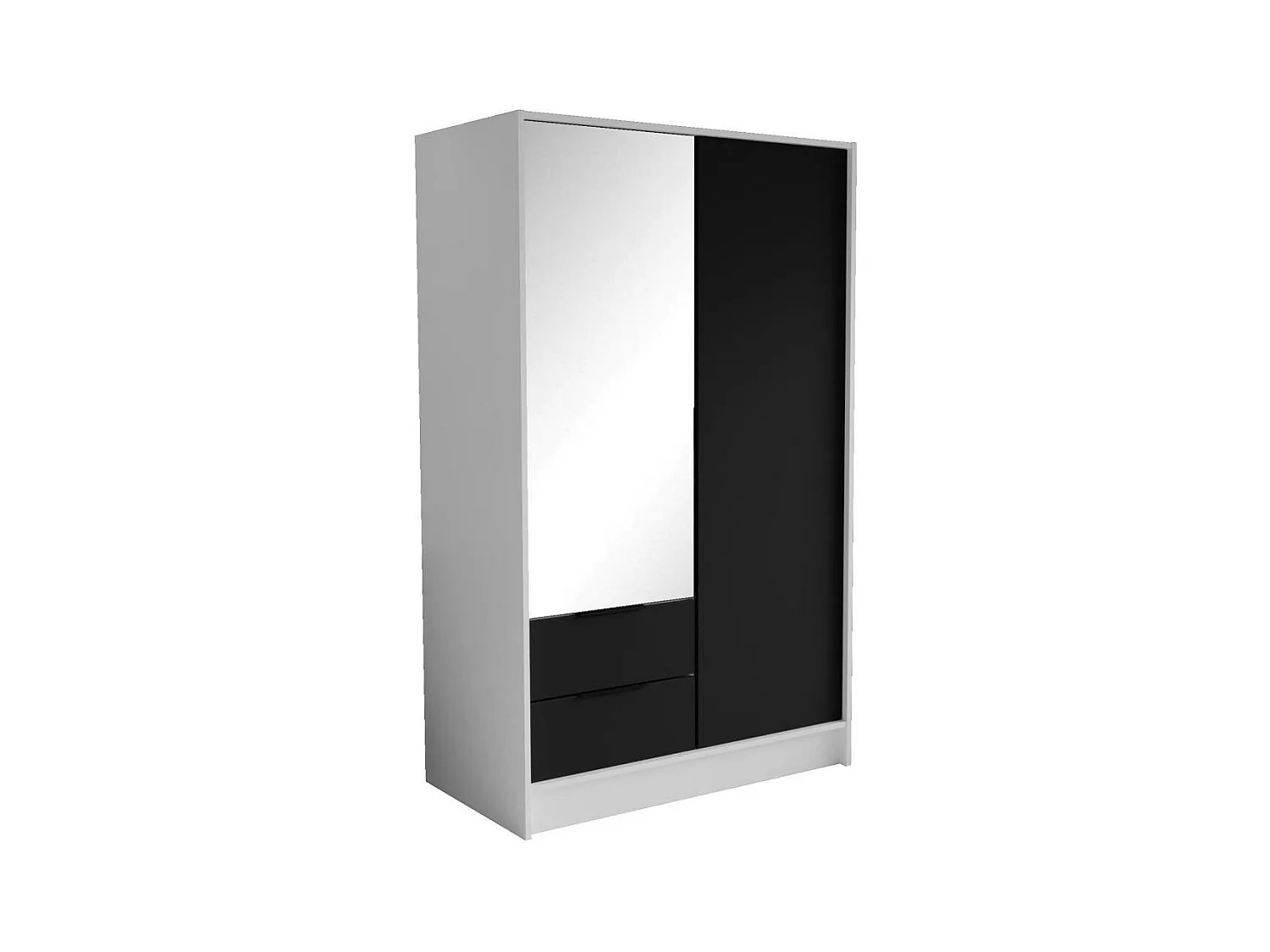 ARMOIRE À PORTES FERMÉES Niko 100/51/200 cm blanc+noir