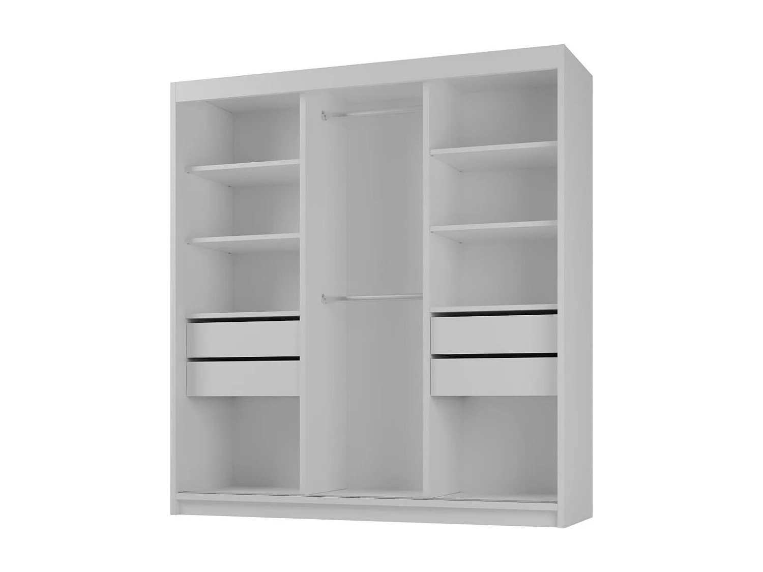 ARMOIRE A PORTES FERMÉES Milo 200/215/58 3 portes chêne sonoma avec miroir