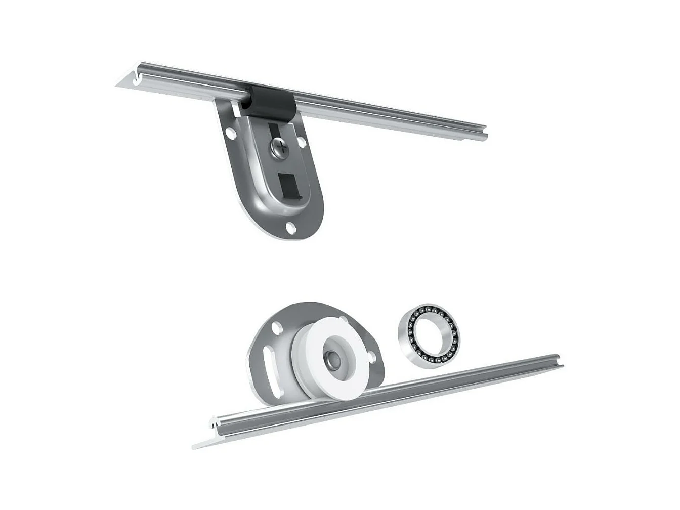 ARMOIRE A PORTES FERMÉES Paco 200/215/61 2 portes noir avec miroir