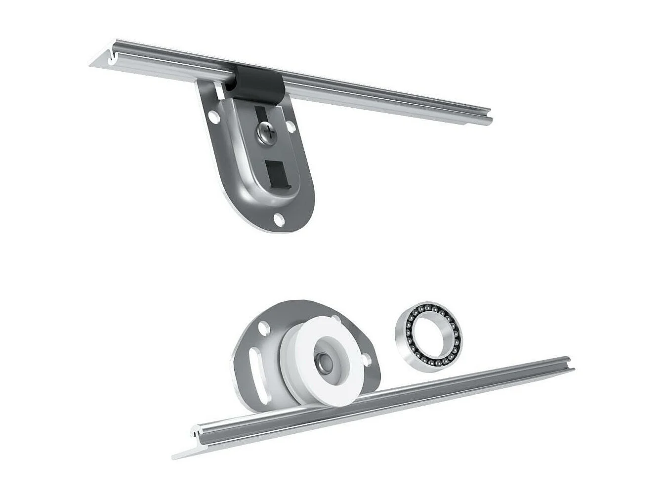 ARMOIRE A PORTES FERMÉES Paco 200/215/61 2 portes noir avec miroir