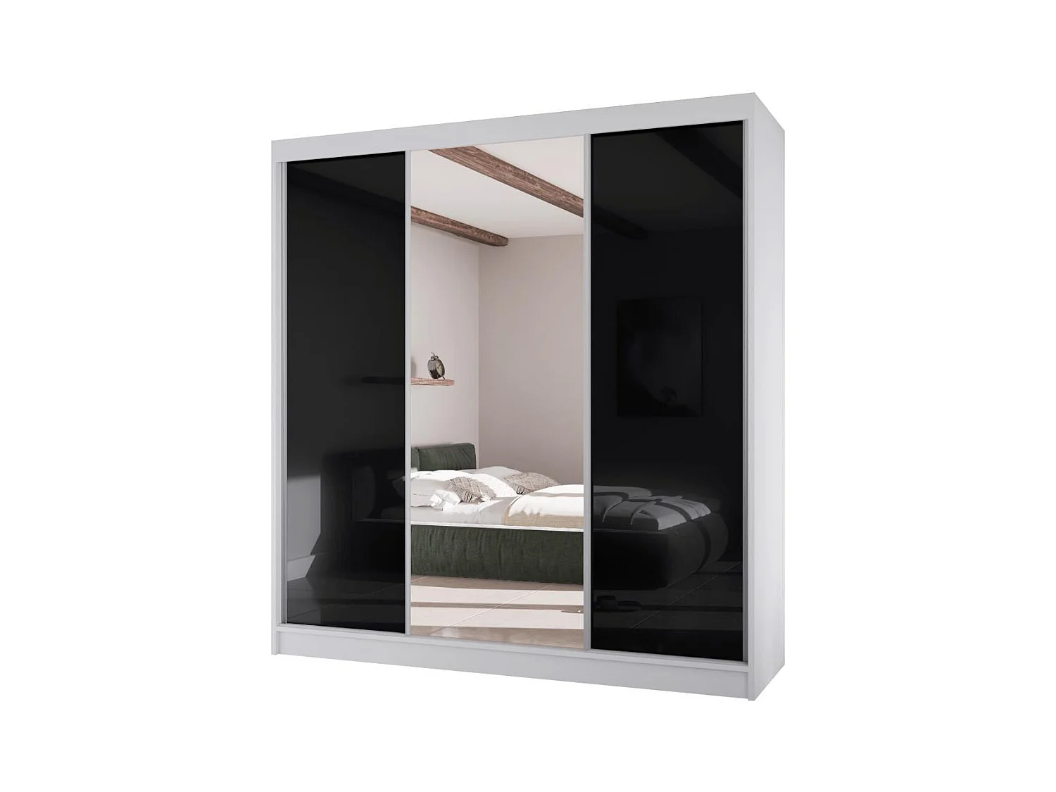 Hangkast Velis II 200/61/215 wit+zwart