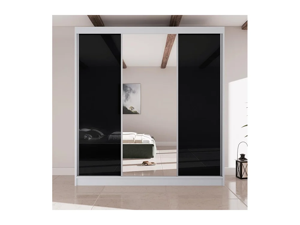 Hangkast Velis II 200/61/215 wit+zwart