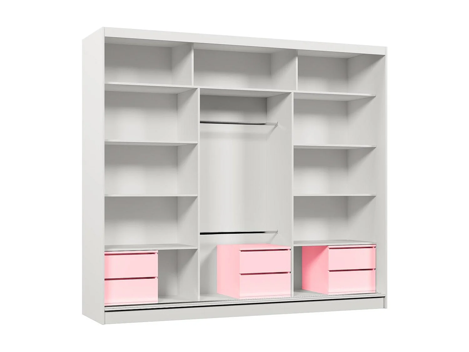 SCHWEBETÜRENSCHRANK Helix 240/216/61 eiche artisan+schwarz mit Schubladeneinsätze