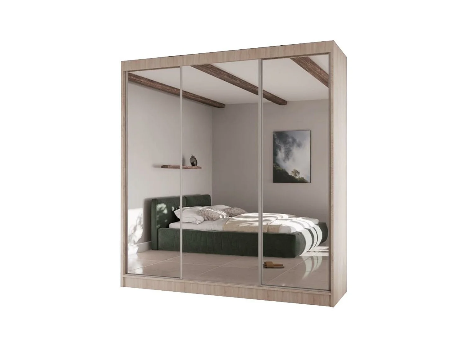 ARMOIRE A PORTES FERMÉES Homa II 200/61/215 chêne sonoma