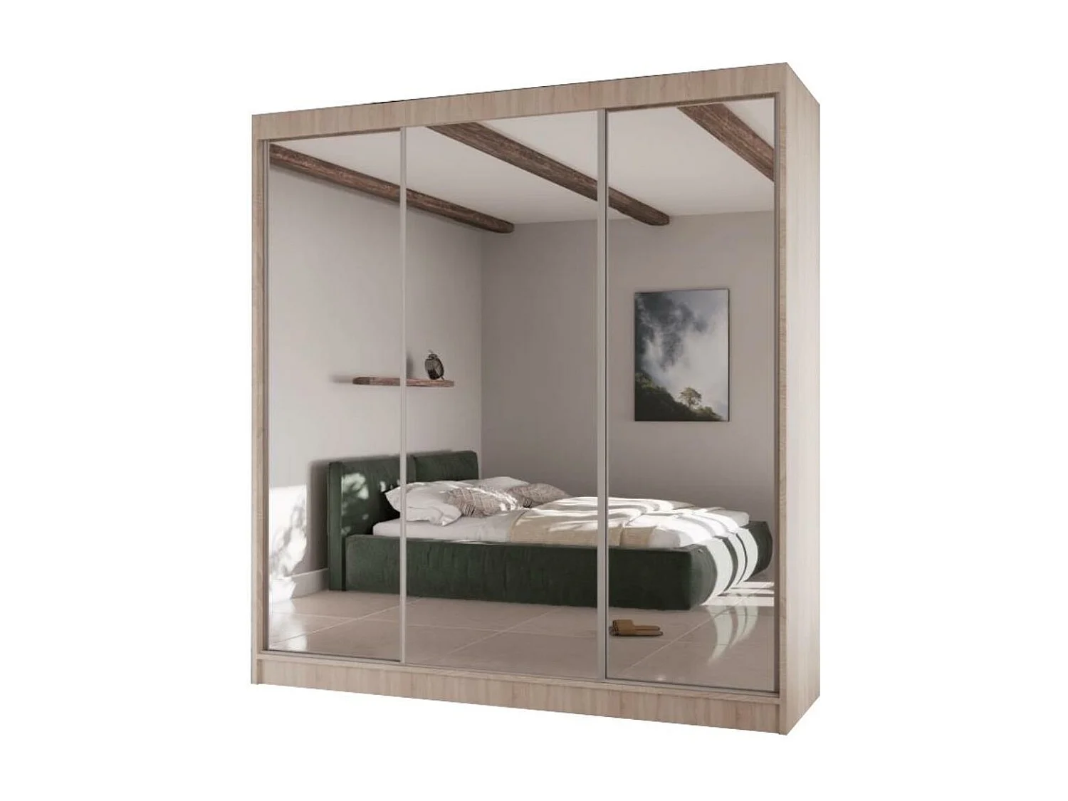 ARMOIRE A PORTES FERMÉES Homa II 200/61/215 chêne sonoma