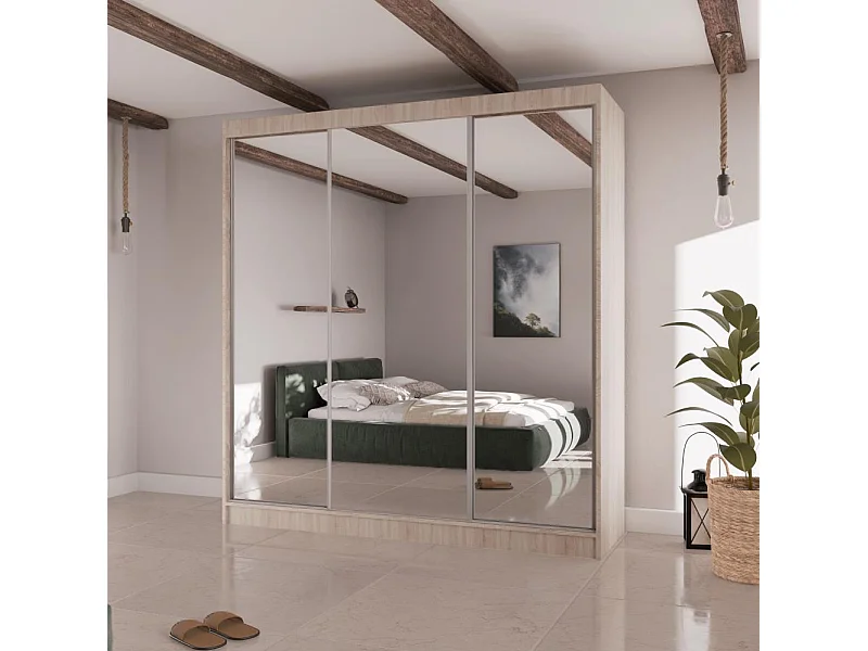 ARMOIRE A PORTES FERMÉES Homa II 200/61/215 chêne sonoma