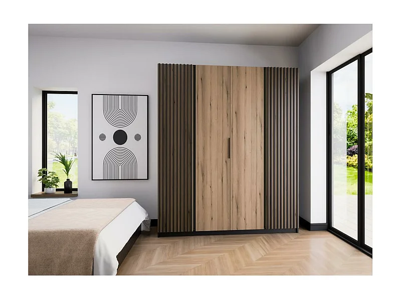 DREHTÜRENSCHRANK Kaya 200/62/239 4-Türig mit Lamellen