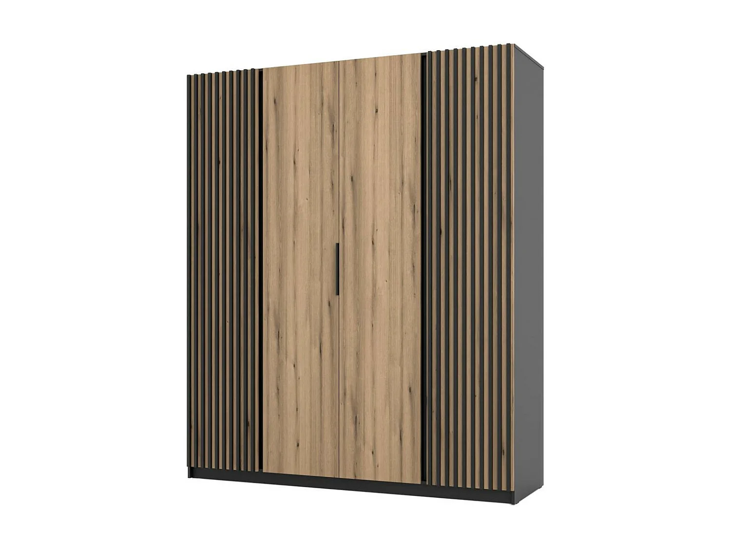 DREHTÜRENSCHRANK Kaya 200/62/239 4-Türig mit Lamellen