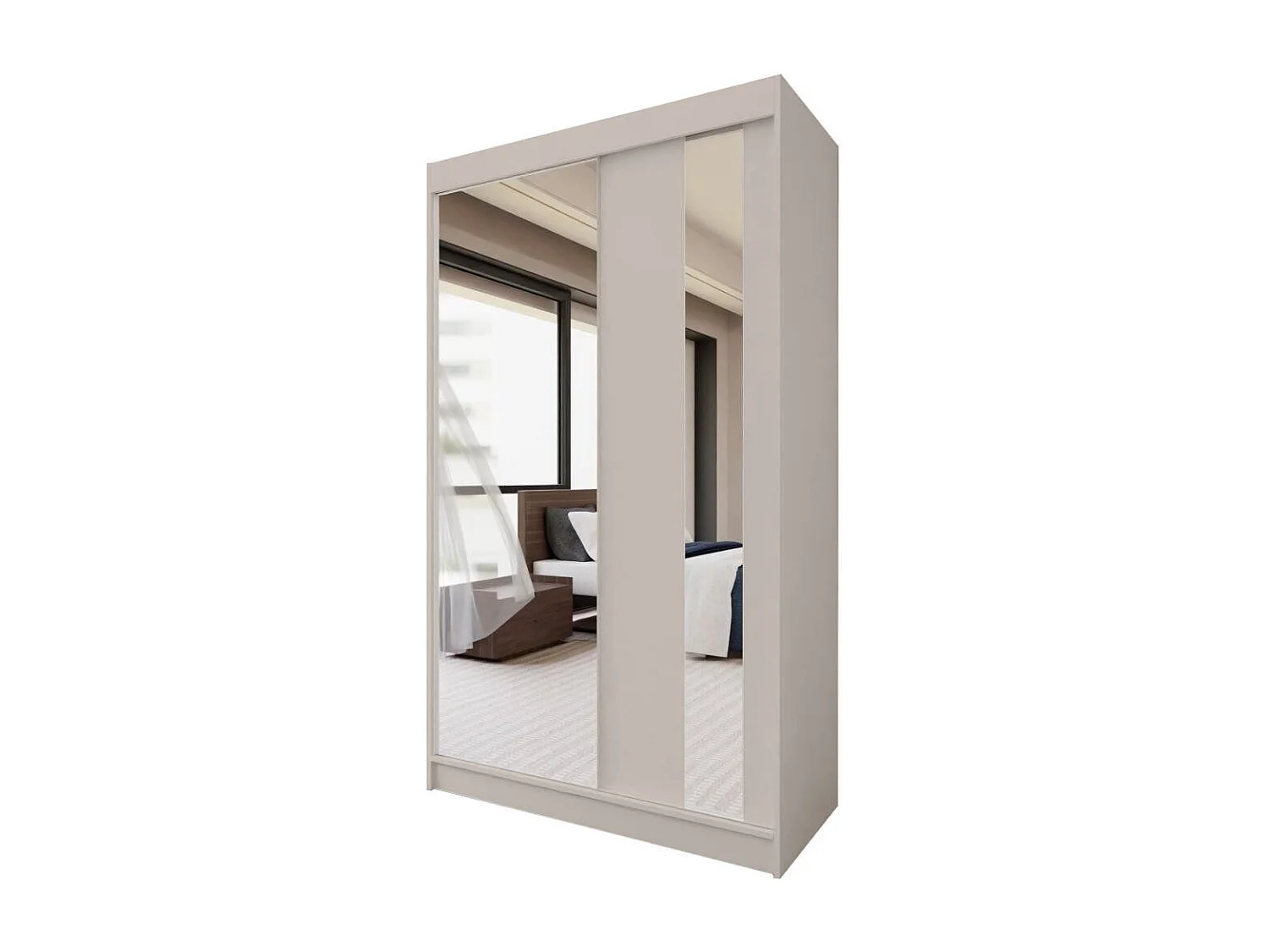 ARMOIRE A PORTES FERMÉES Gaja II 120/216/61 kaschmir avec miroir et tiroirs