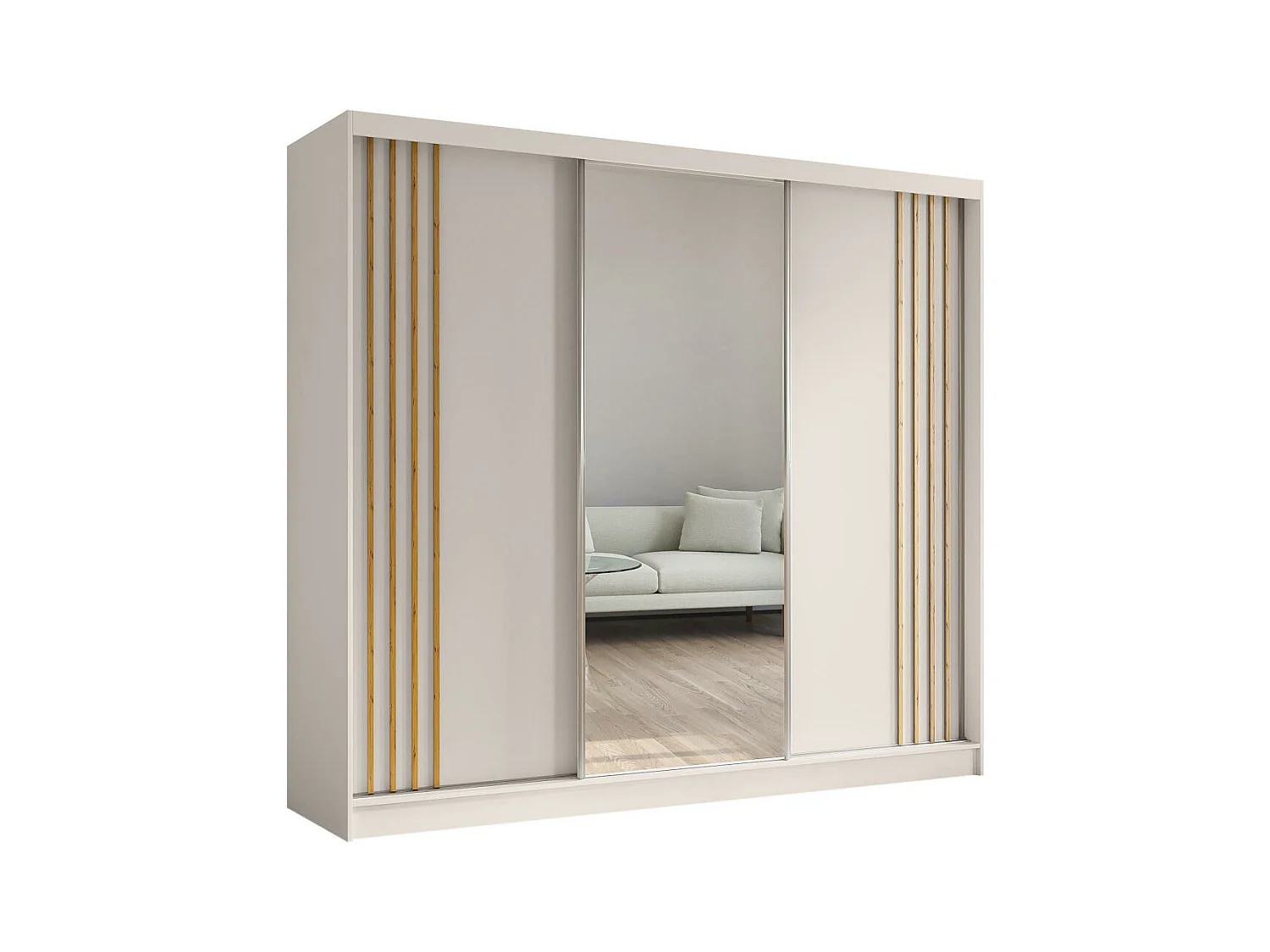 ARMOIRE À PORTES FERMÉES Nela 240/216/61 cachemire+chêne Artisan