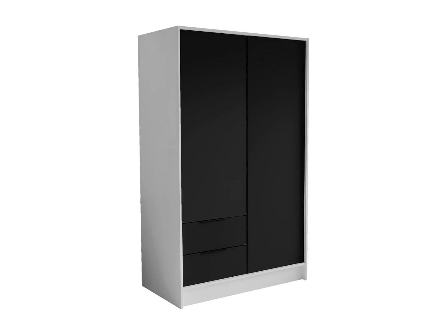 DREHTÜRENSCHRANK Niko 100/51/200 cm weiß+schwarz